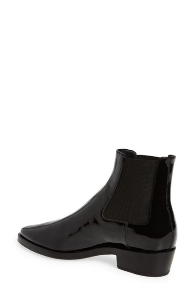 Shop Fear Of God Eternal Cowboy Pointed Toe Patent Chelsea Boot In Black