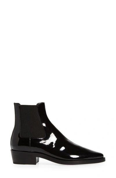 Shop Fear Of God Eternal Cowboy Pointed Toe Patent Chelsea Boot In Black