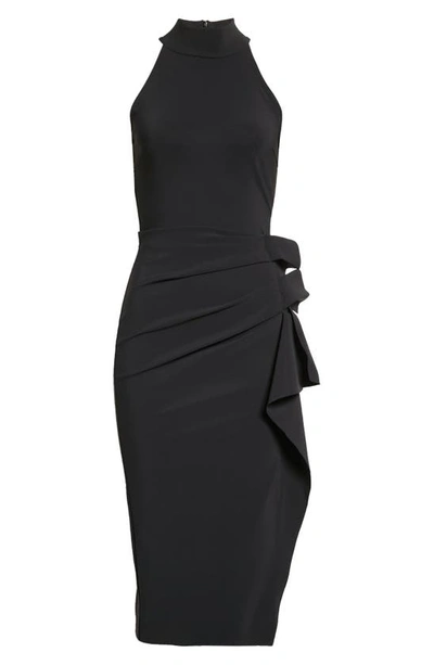 Shop Chiara Boni La Petite Robe Gudrum High Neck Cocktail Dress In 37 Black