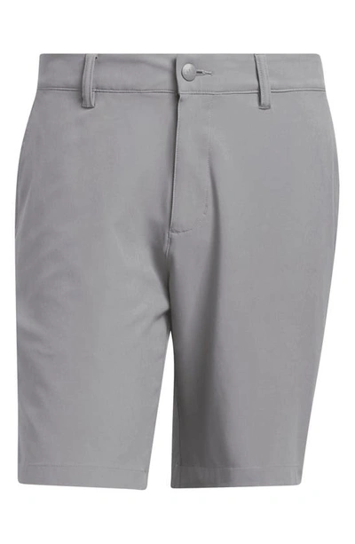 Shop Adidas Golf Ultimate Water Repellent Stretch Flat Front Shorts In Grey Three
