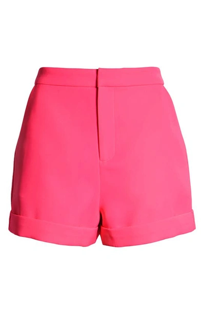 Endless Rose High Waist Tailored Shorts In Neon Pink