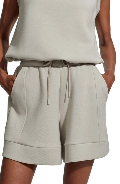 Shop Varley Alder Sweat Shorts In Sage Grey