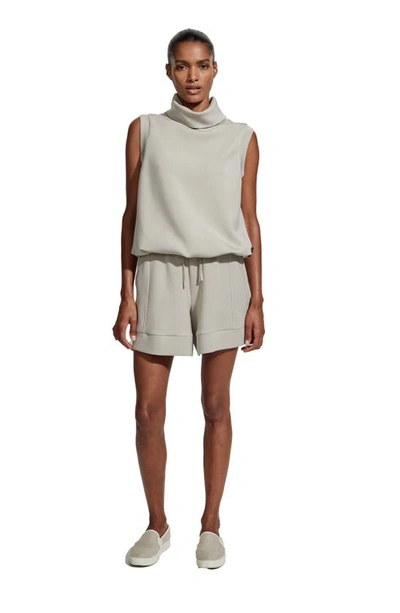 Shop Varley Alder Sweat Shorts In Sage Grey