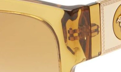 Shop Versace 54mm Pillow Sunglasses In Transparent Sand