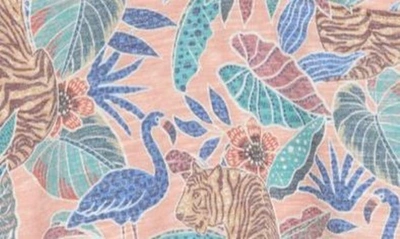 Wit & Wisdom Floral Twist Hem Top In Dusty Papaya Multi