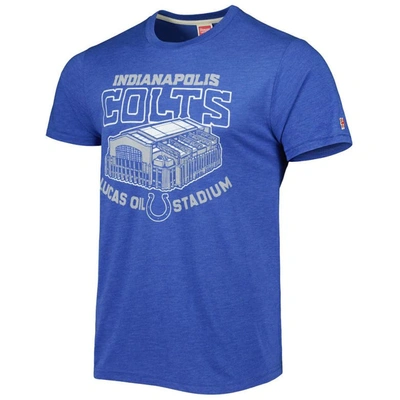 Shop Homage Royal Indianapolis Colts Stadium Tri-blend T-shirt