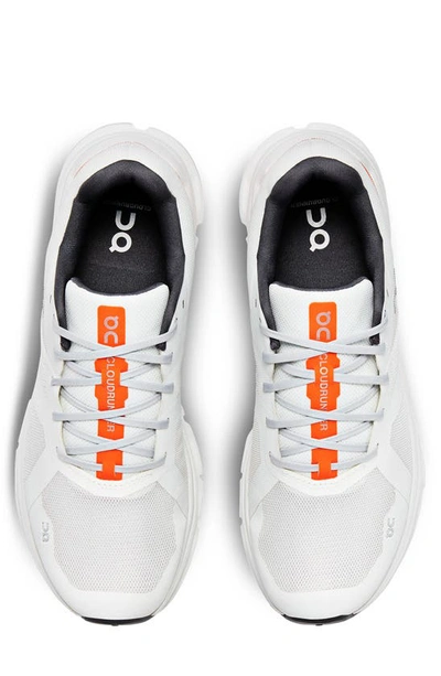 On Cloudrunner Running Shoe In Undyed White/ Flame