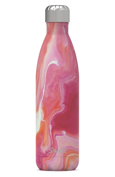 Shop S'well 25-ounce Insulated Stainless Steel Water Bottle In Pink Marble