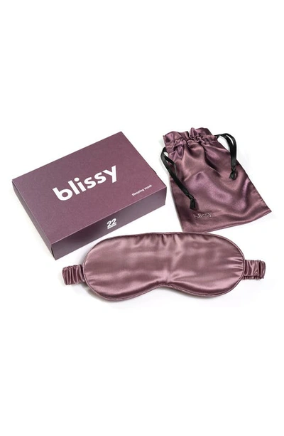 Blissy Silk Sleep Mask In Plum
