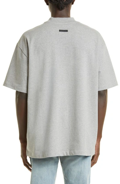 Shop Fear Of God Eternal Cotton Graphic T-shirt In Warm Heather Grey