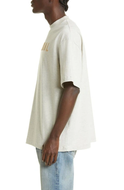 Shop Fear Of God Eternal Cotton Graphic T-shirt In Warm Heather Oatmeal