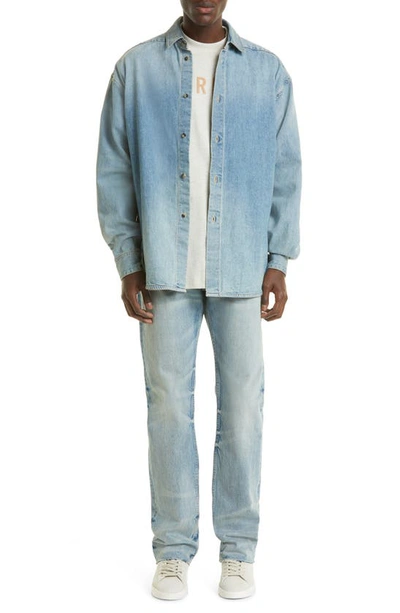 Shop Fear Of God Eternal Denim Shirt In 5 Year Indigo