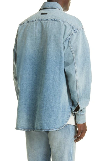 Shop Fear Of God Eternal Denim Shirt In 5 Year Indigo