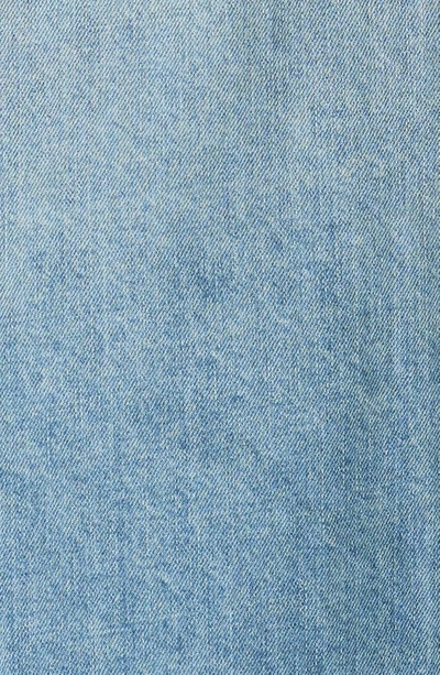 Fear Of God Light Blue Shirt With Faded Denim Effect In Animal Print