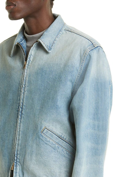 Shop Fear Of God The Eternal Cotton Denim Jacket In 5 Year Indigo