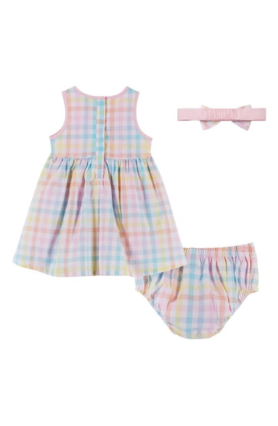 Shop Andy & Evan Gingham Sundress, Headband & Bloomers Set In Easter Plaid