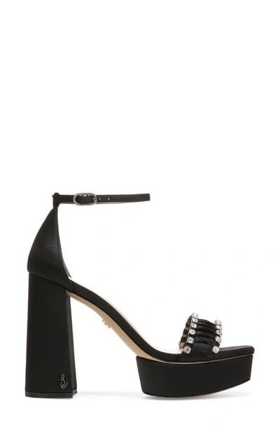 Shop Sam Edelman Ninette Ankle Strap Platform Sandal In Black