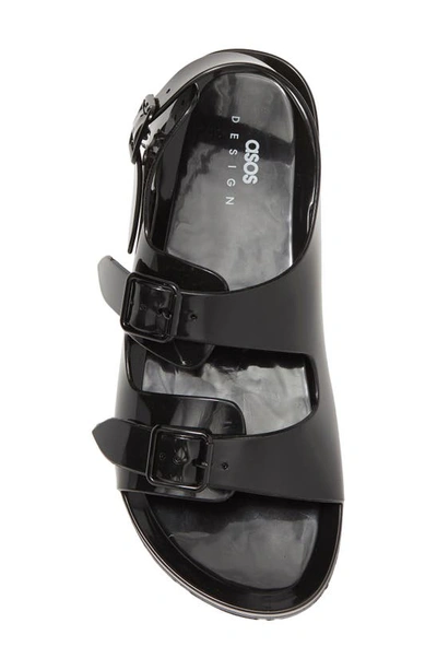 Shop Asos Design Fate Jelly Sandal In Black