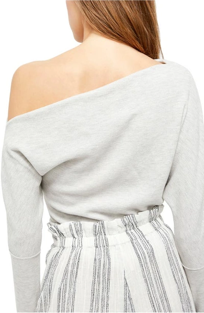 Shop Free People We The Free Fuji Off The Shoulder Thermal Top In Heather Grey