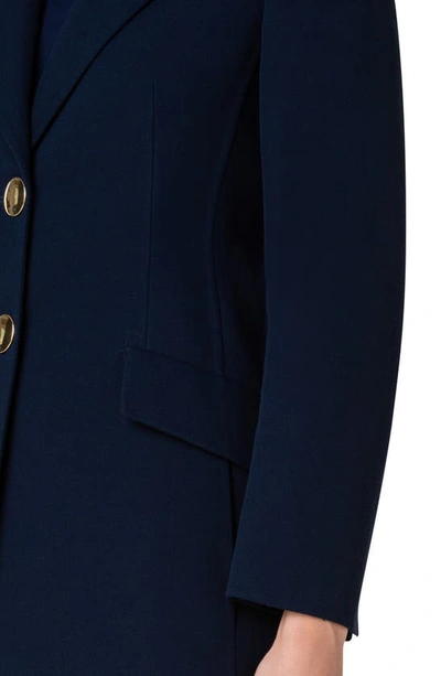 Shop Akris Matthieu Cotton Twill Blazer In Navy