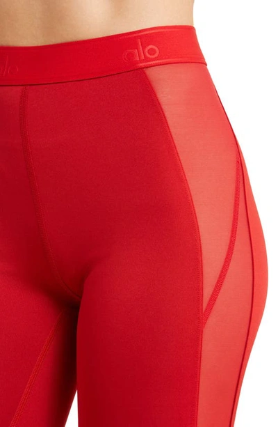 Shop Alo Yoga Airlift Ballet Dream High Waist Leggings In Classic Red