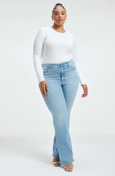 Good American Always Fits Good Classic High Waist Bootcut Jeans In Indigo448