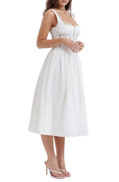 House Of Cb Lace Corset Sundress In White