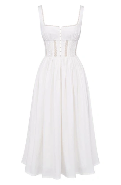 House Of Cb Lace Corset Sundress In White