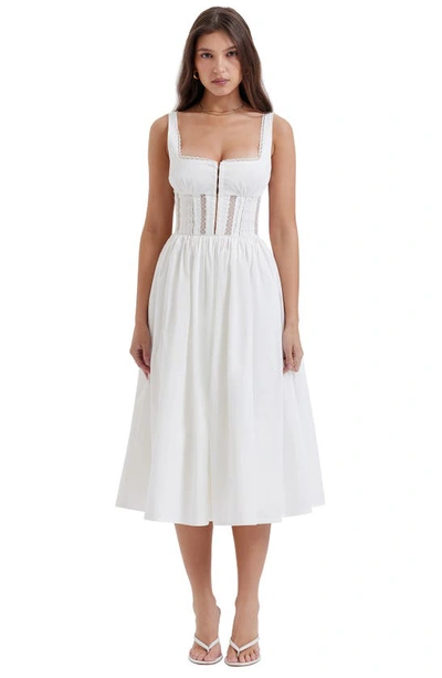House Of Cb Lace Corset Sundress In White