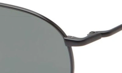 Shop Oliver Peoples Dresner 56mm Polarized Aviator Sunglasses In Matte Black