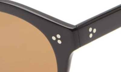 Shop Oliver Peoples Boudreau La 48mm Round Sunglasses In Black