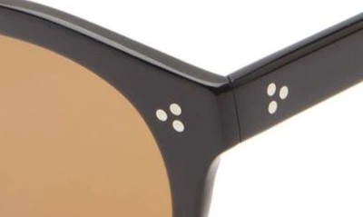 Oliver Peoples Boudreau La 48mm Round Sunglasses In Black