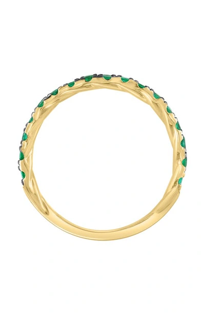 Shop Effy Natural Stone Ring In Emerald / Yellow Gold