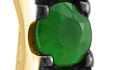 Effy Twisted Hoop Earrings In Emerald / Yellow Gold