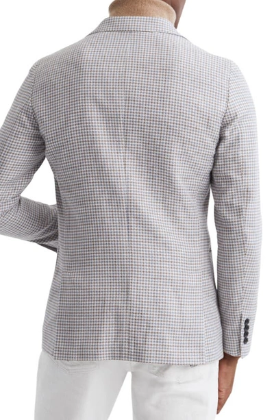 Shop Reiss Huntington Houndstooth Linen & Cotton Sportcoat In Stone