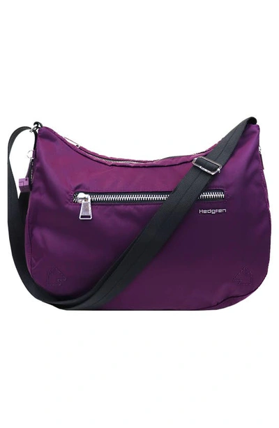 Shop Hedgren Ann Water Repellent Recycled Polyester Shoulder Bag In Deep Velvet