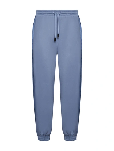 Shop Fendi Tracksuit Pants With Drawstring And Light Blue Logo Band In Polyester Woman