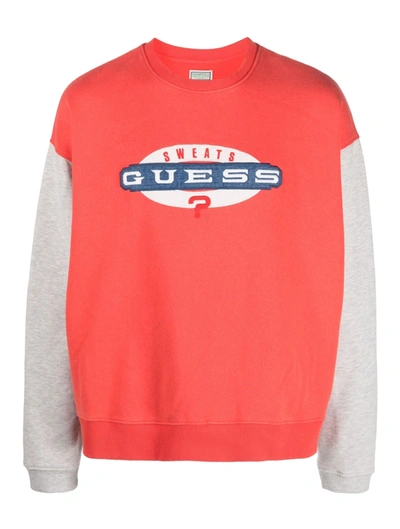 Shop Guess Usa Vintage Logo Crewneck Sweatshirt Red