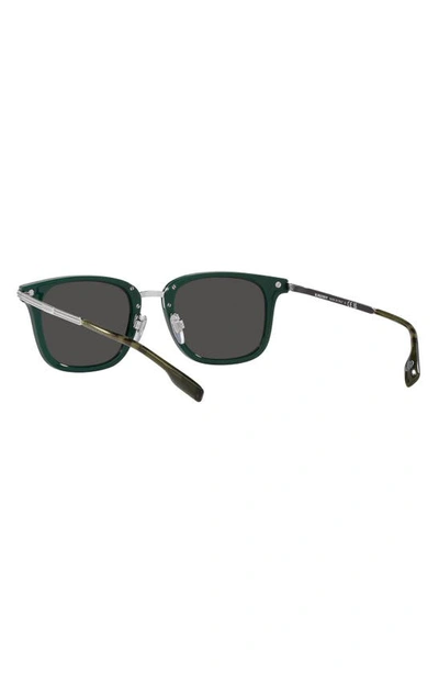 Shop Burberry Peter 51mm Square Sunglasses In Green