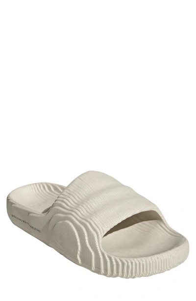 Shop Adidas Originals Adilette Sport Slide Sandal In Alumina/ Alumina/ Alumina