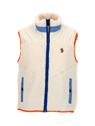 Shop Moncler Colorblock Vest In White