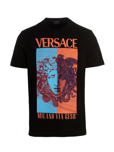 Shop Versace 'medusa' T-shirt In Black