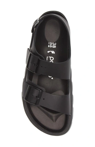Birkenstock Strappy Sandals With Buckle And Chunky Sole In Black