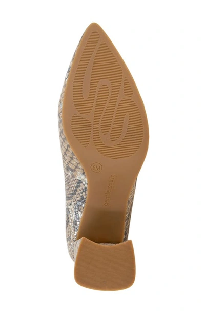 Shop Gentle Souls By Kenneth Cole Dionne Pointed Toe Pump In Light Brown Snake