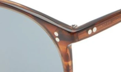 Shop Oliver Peoples O'malley 48mm Phantos Sunglasses In Brown Wood
