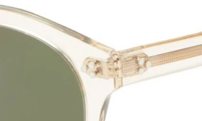 Shop Oliver Peoples 48mm Round Sunglasses In Light Beige