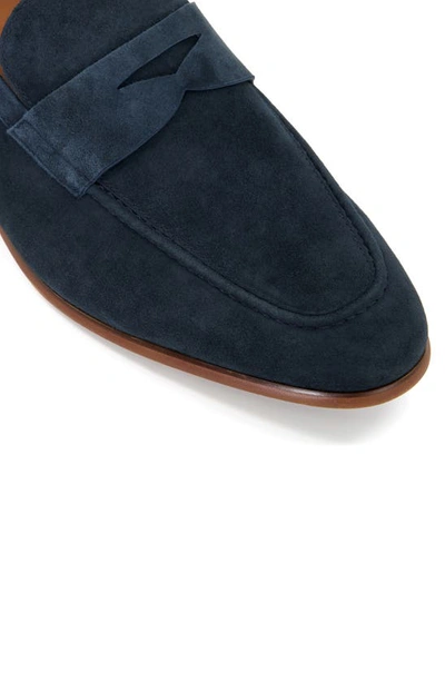 Shop Dune London Silas Penny Loafer In Navy
