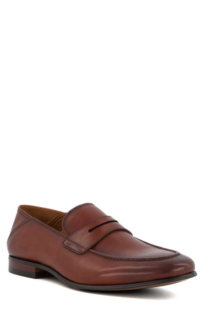 Shop Dune London Sync Collapsible Heel Penny Loafer In Tan