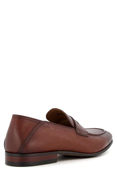 Dune London Sync Collapsible Heel Penny Loafer In Tan