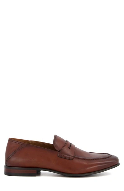 Shop Dune London Sync Collapsible Heel Penny Loafer In Tan